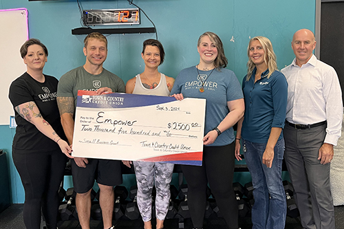 Photo of Empower Mind Body Soul Check Presentation with staff and Town & Country employees.